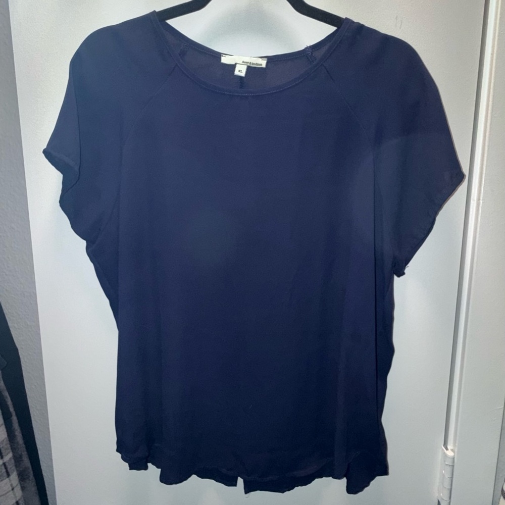 june & hudson Navy Short Sleeve Crewneck Tee